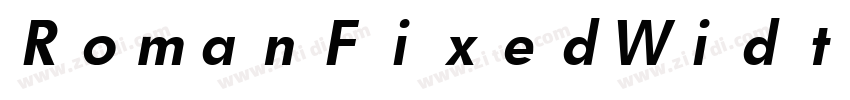 RomanFixedWidth Bold字体转换
